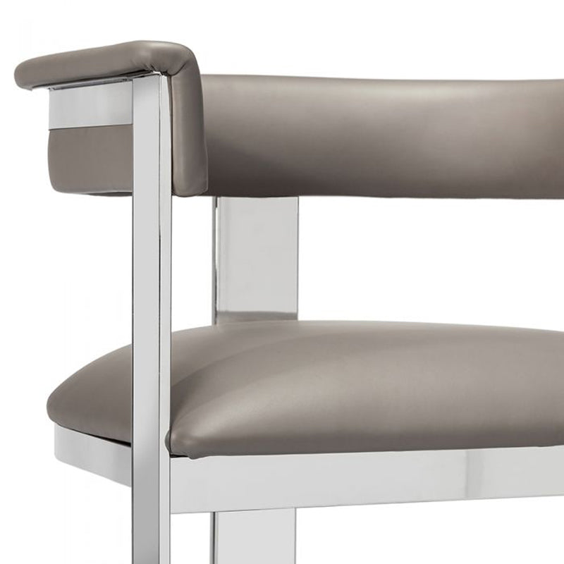 Darcy Counter Stool - Grey/ Nickel