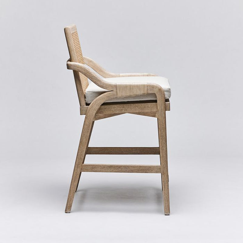 Delray Counter Stool - White Ceruse