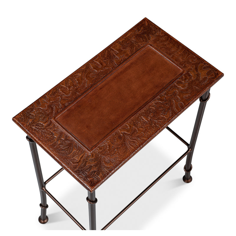 Kew Gardens Leather Nesting Tables