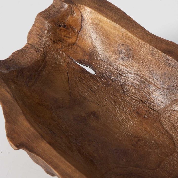Teak - Leaf Bowl - Light Brown