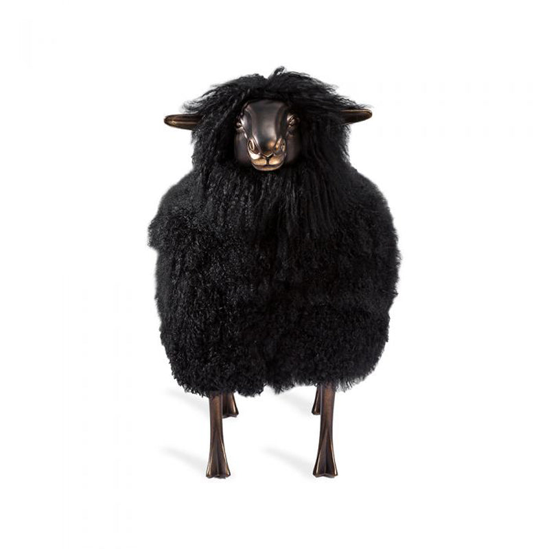 Leon Sheep Sculpture - Black