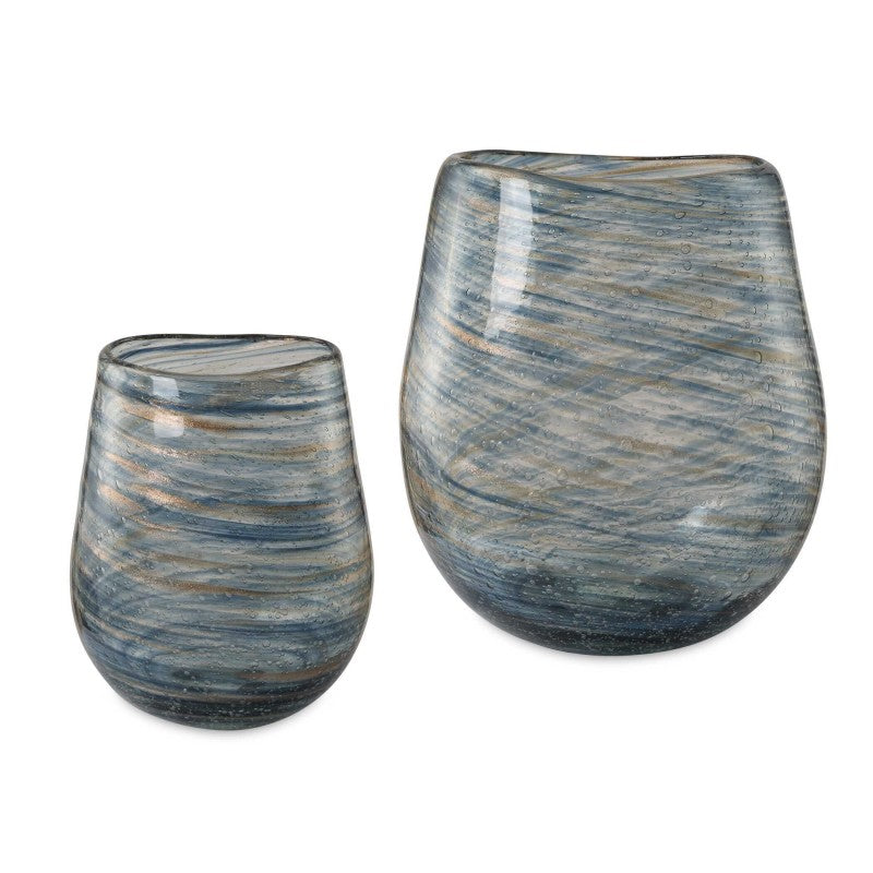 Aurora - Swirl Glass Vases (Set of 2)