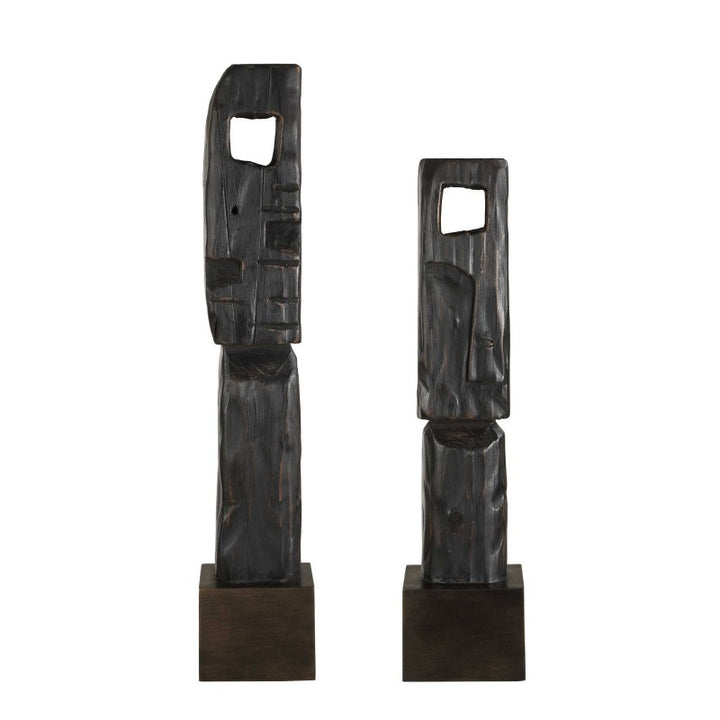 Cipher - Wood Totems (Set of 2) - Black