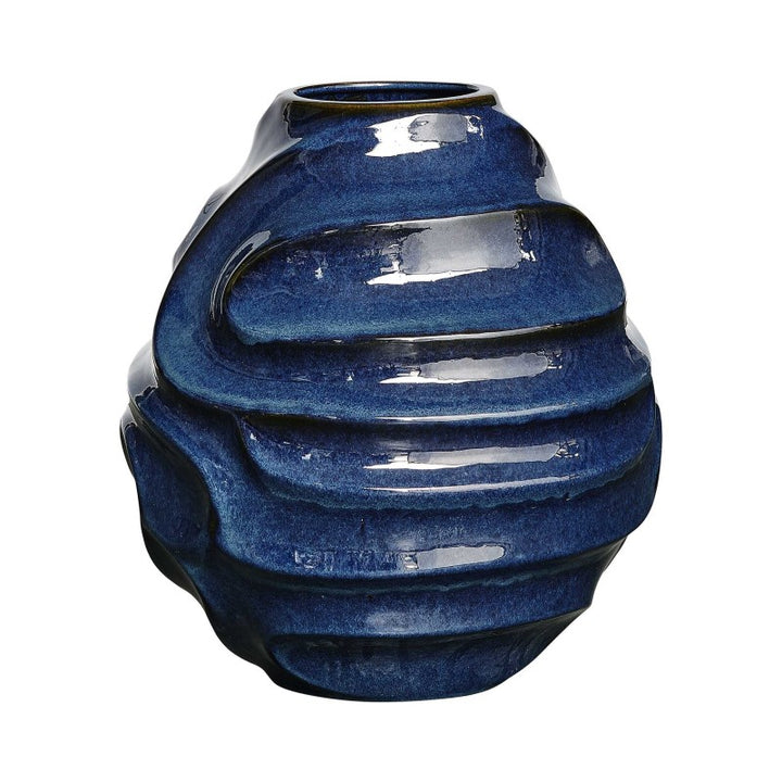 Helix - Swirl Outdoor Vase - Blue
