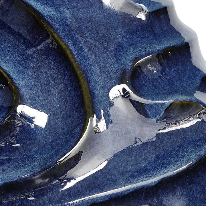 Helix - Swirl Outdoor Vase - Blue