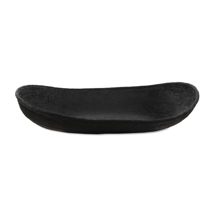 Ember - Weave Indoor-Outdoor Oblong Bowl - Black