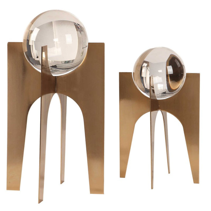 Ellianna - Crystal Spheres (Set of 2) - Gold