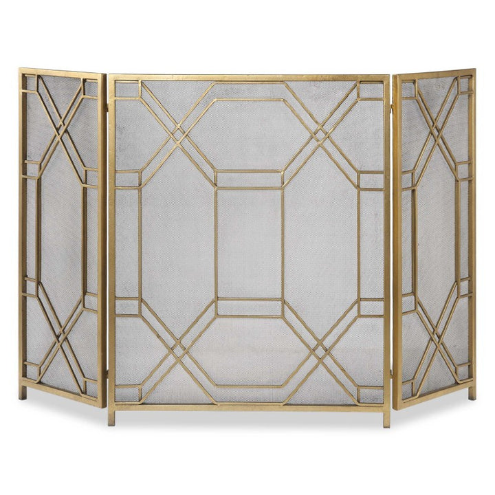 Rosen - Fireplace Screen - Gold