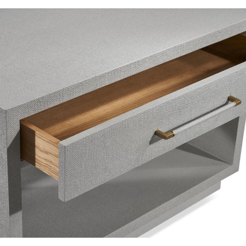 Taylor Low Bedside Chest - Light Grey