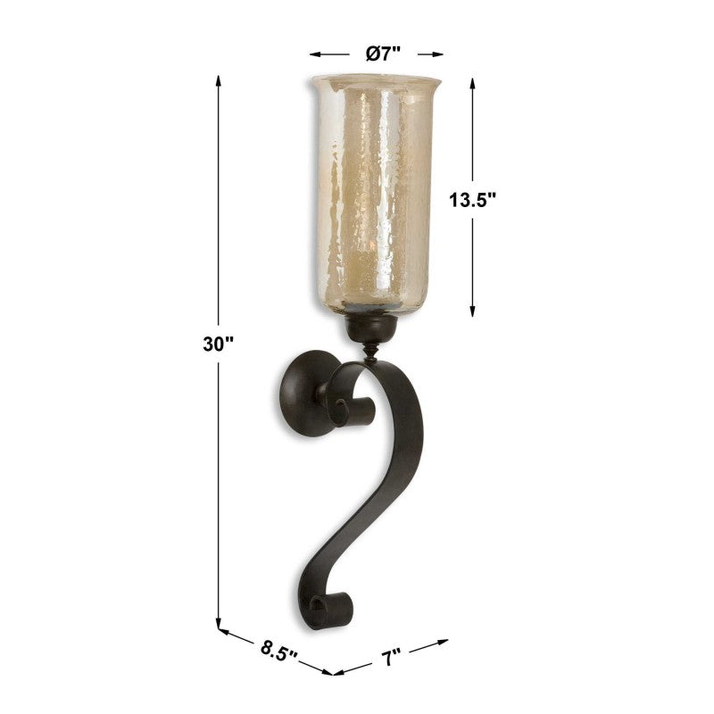 Joselyn - Candle Wall Sconce - Bronze
