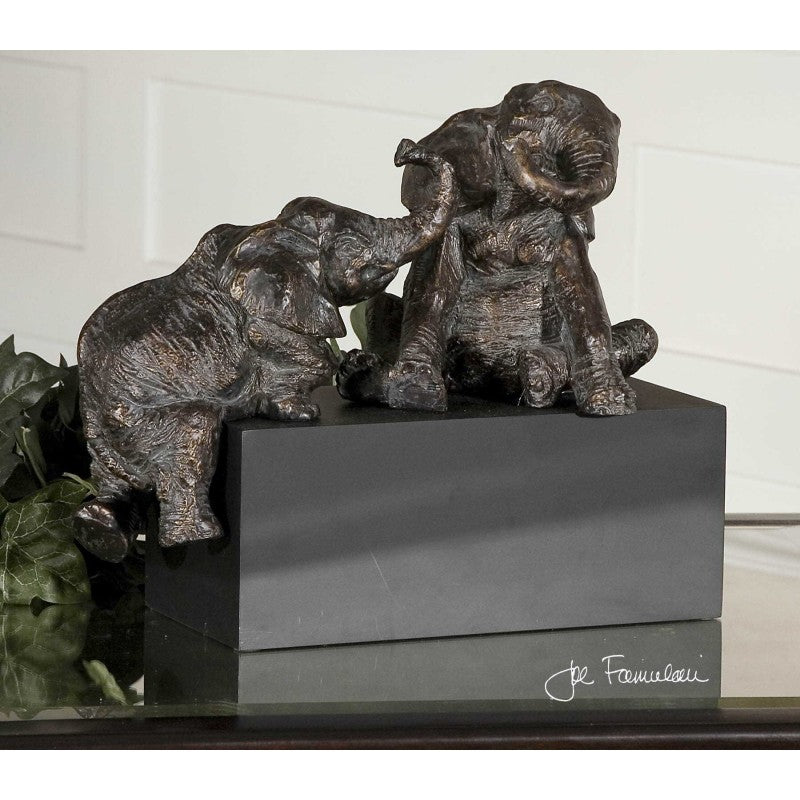 Playful Pachyderms - Figurines - Bronze