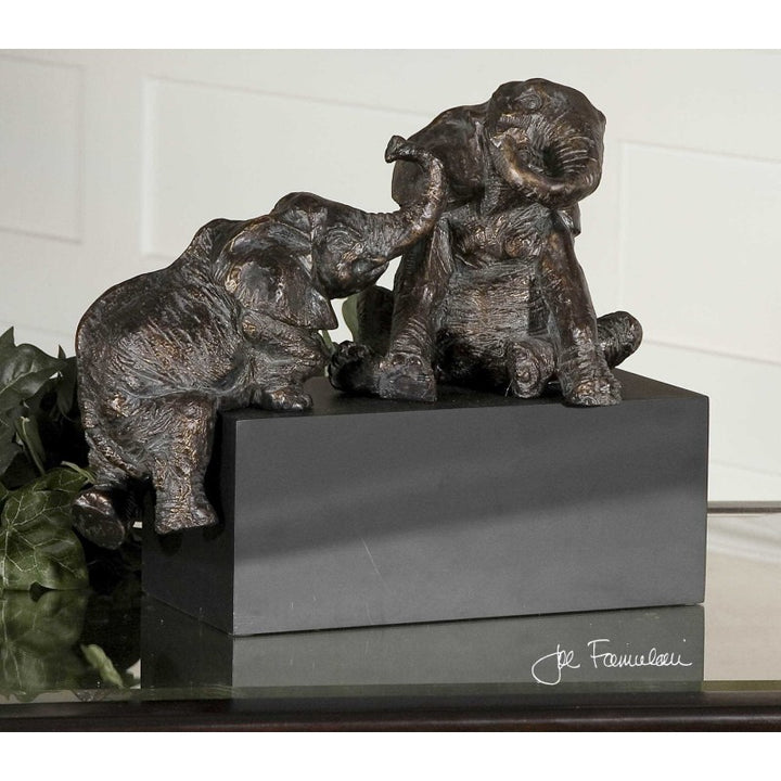 Playful Pachyderms - Figurines - Bronze