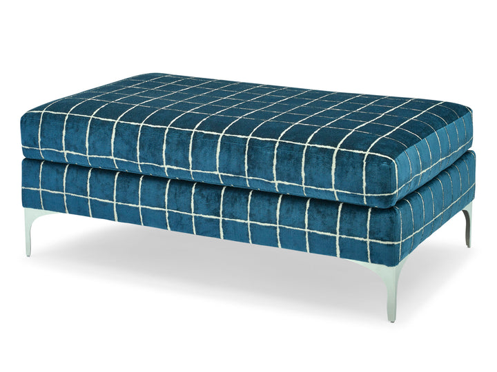 Lauren Chrome Rectangular Ottoman