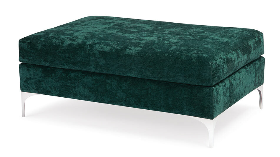 Lauren Chrome Rectangular Ottoman