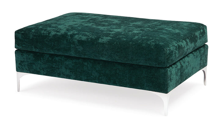 Lauren Chrome Rectangular Ottoman