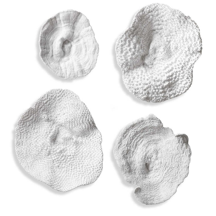 Sea Coral - Wall Art (Set of 4) - White