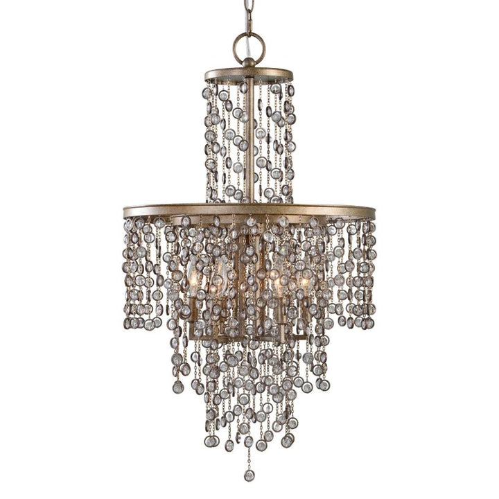 Valka - 6 Light Crystal Chandelier - Light Brown