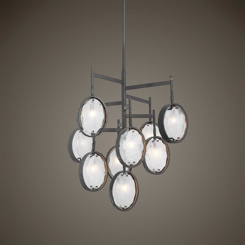 Maxin - 9 Light Chandelier - Dark Bronze