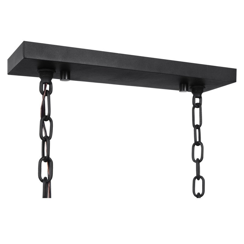 Jarsdel - 6 Light Industrial Island Light - Black