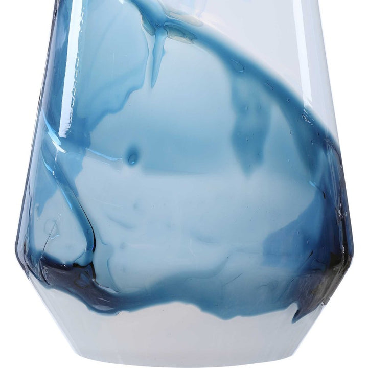 Windswept - 1 Light Mini Pendant - Blue & White