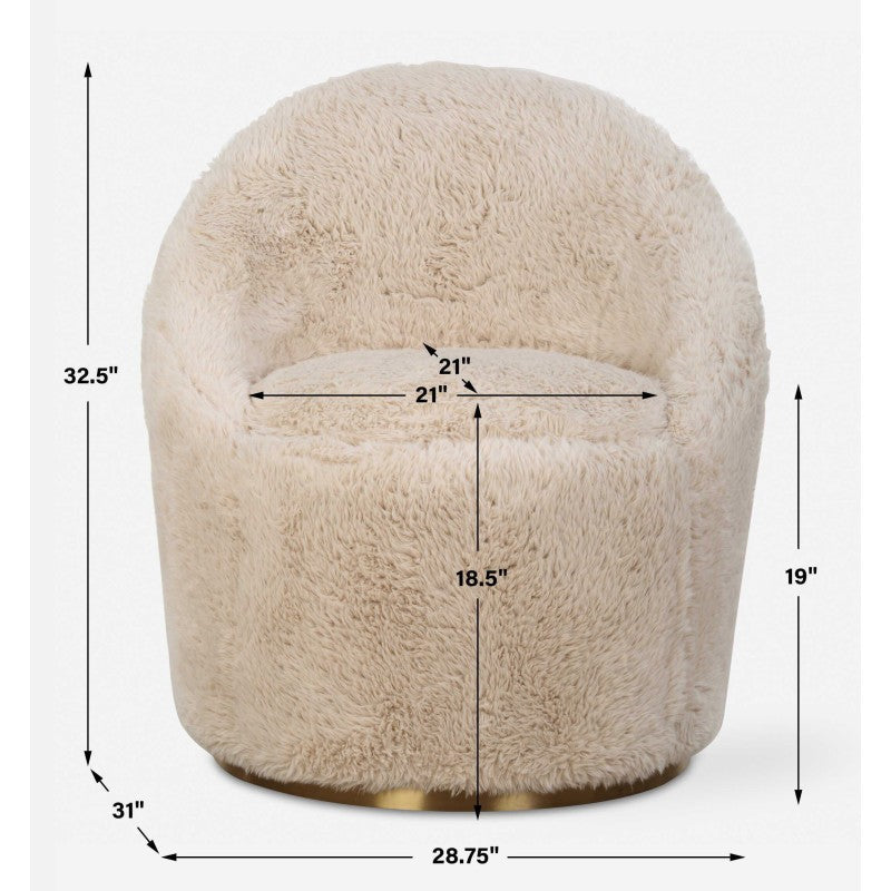 Crue - Sheepskin Swivel Chair