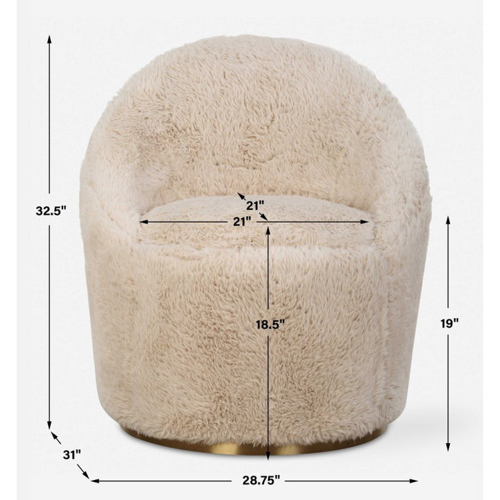 Crue - Sheepskin Swivel Chair