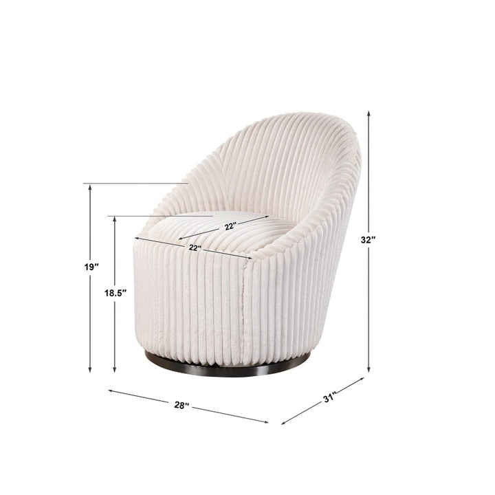 Crue - Swivel Chair - White