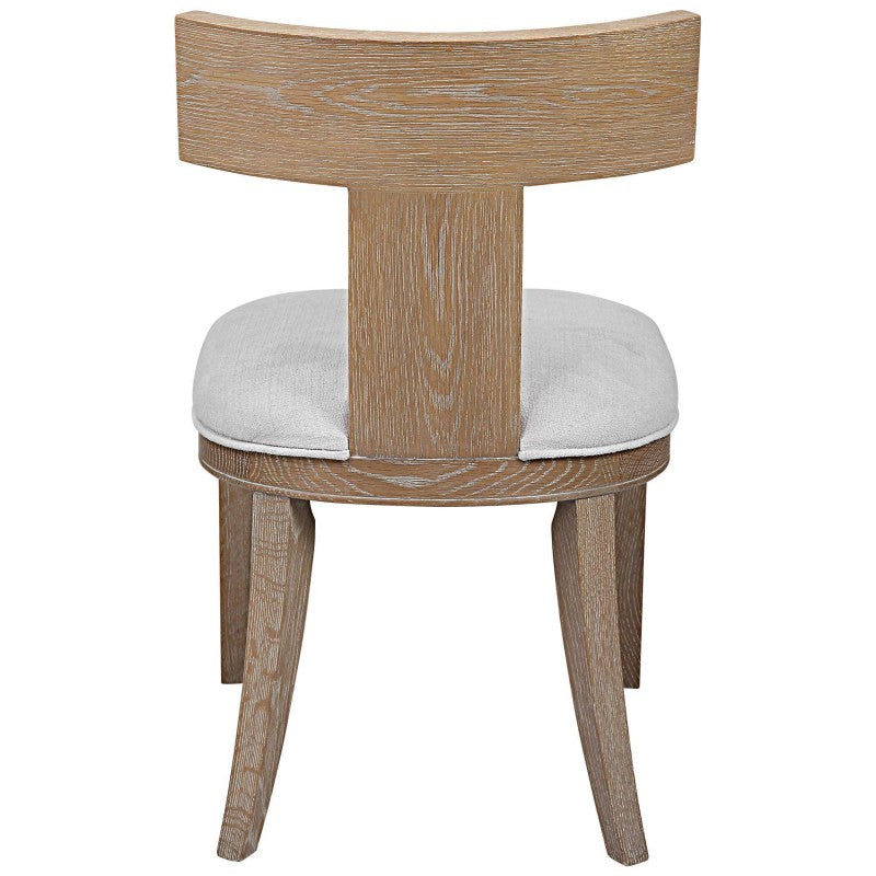 Idris - Armless Chair Natural - White & Light Brown