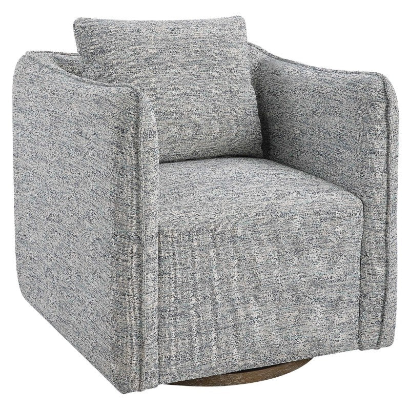 Corben - Swivel Chair - Pearl Silver