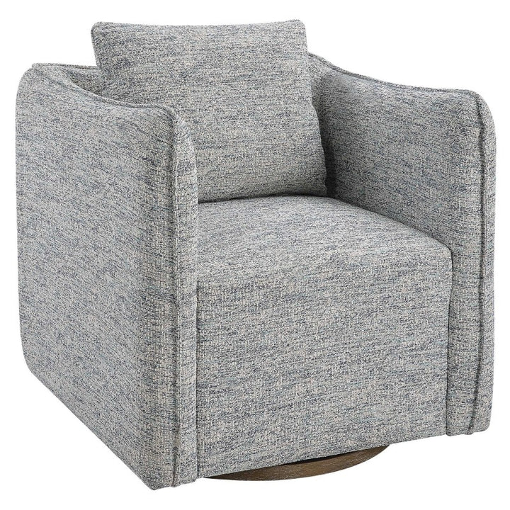Corben - Swivel Chair - Pearl Silver