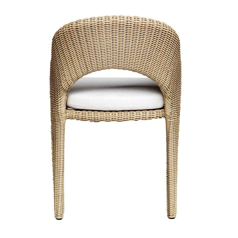 Kavali - Outdoor Wicker Dining Armchair - Woodtone