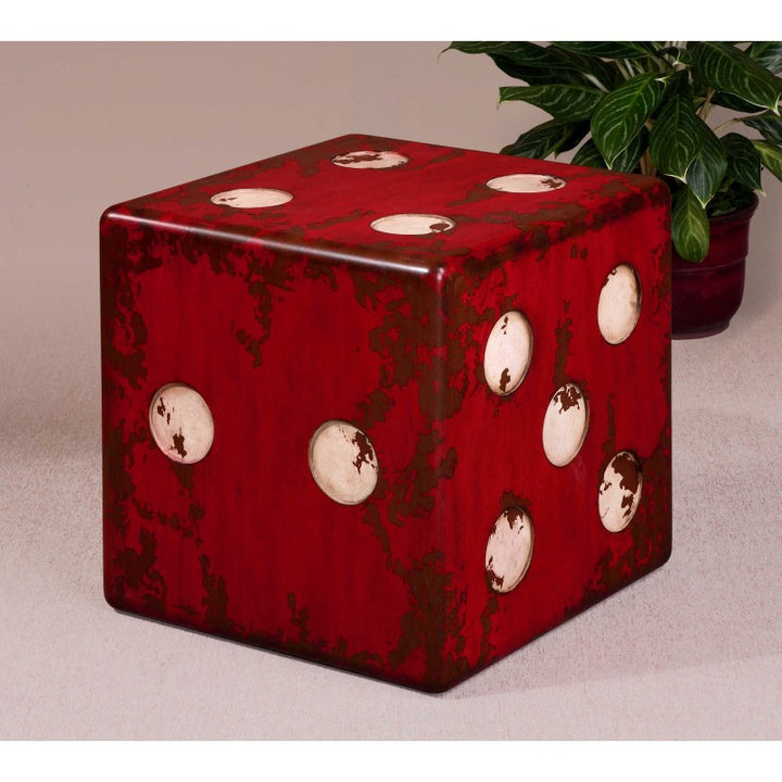Dice - Accent Table - Red