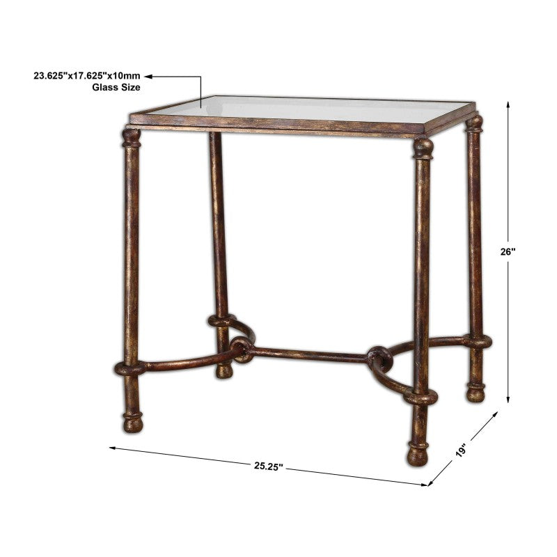 Warring - Iron End Table - Dark Brown