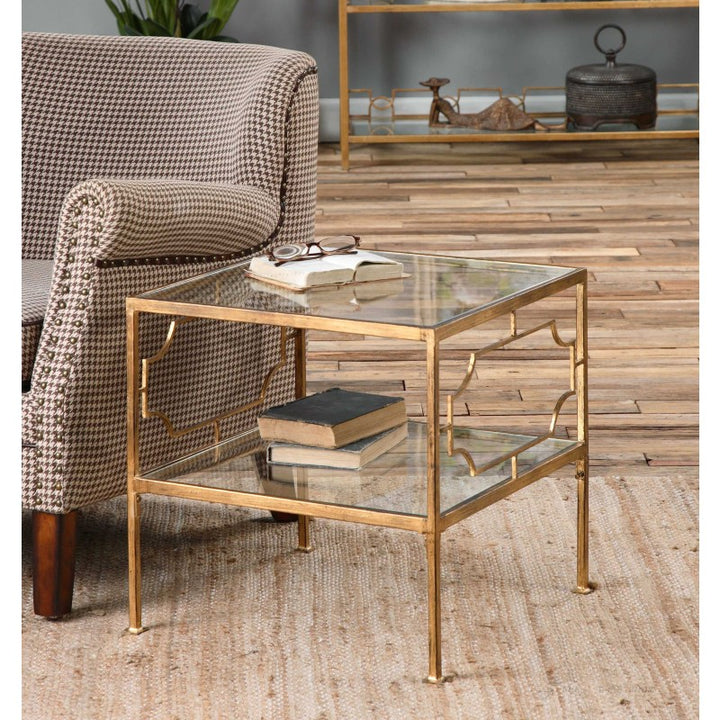 Genell - Cube Table - Gold