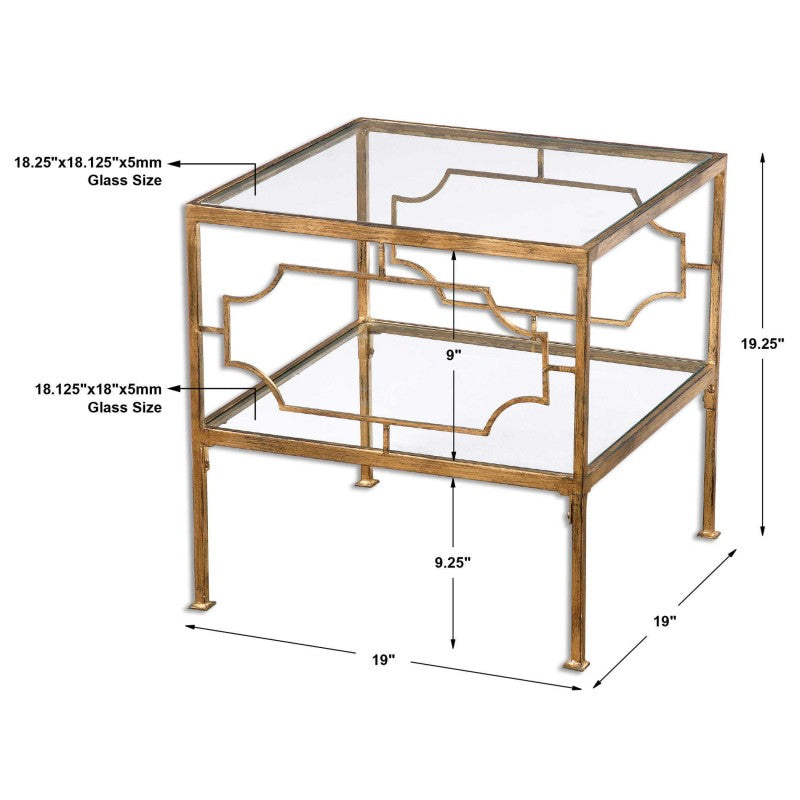 Genell - Cube Table - Gold