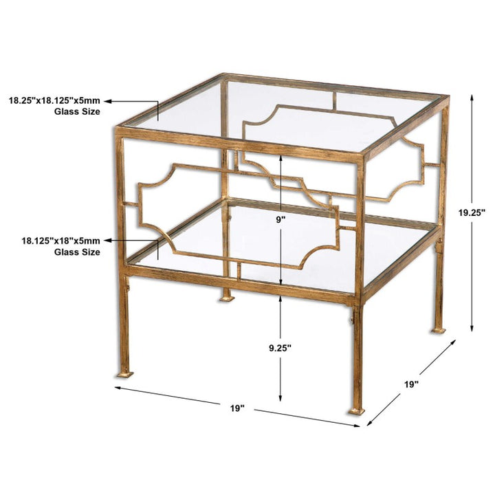 Genell - Cube Table - Gold