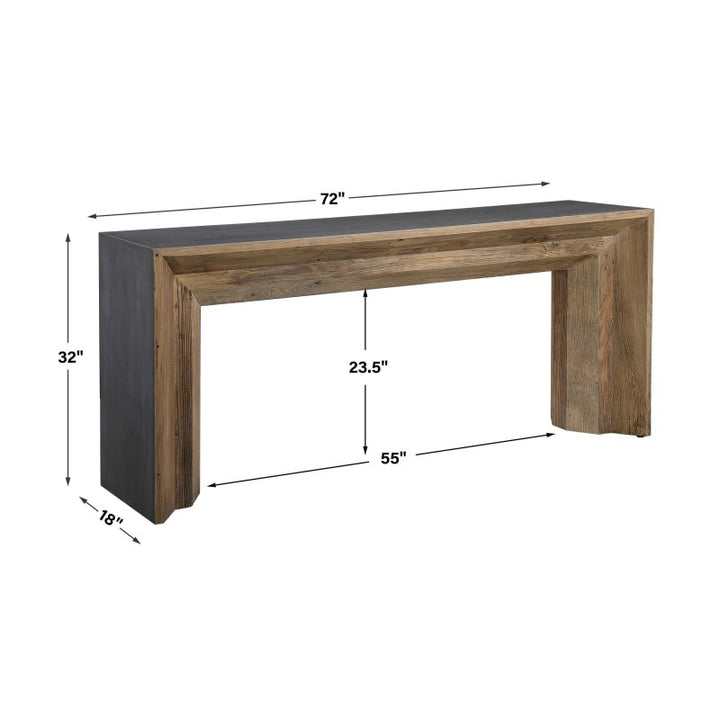 Vail - Reclaimed Wood Console Table - Dark Brown