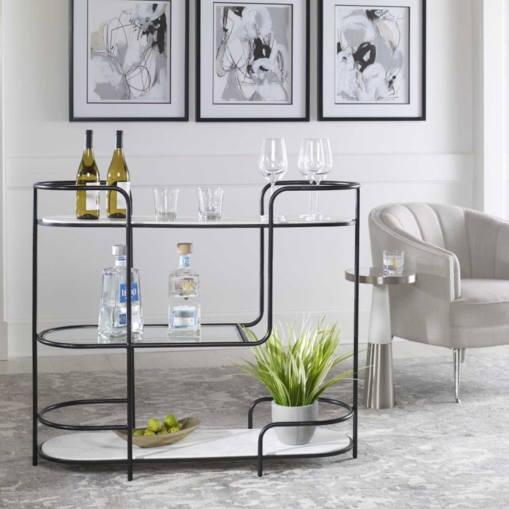 Trolley Bar - Console - Black