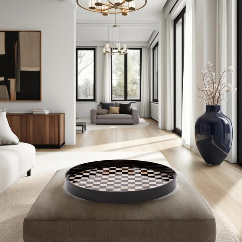 The Julianna Horn and Shell Tiled Tray