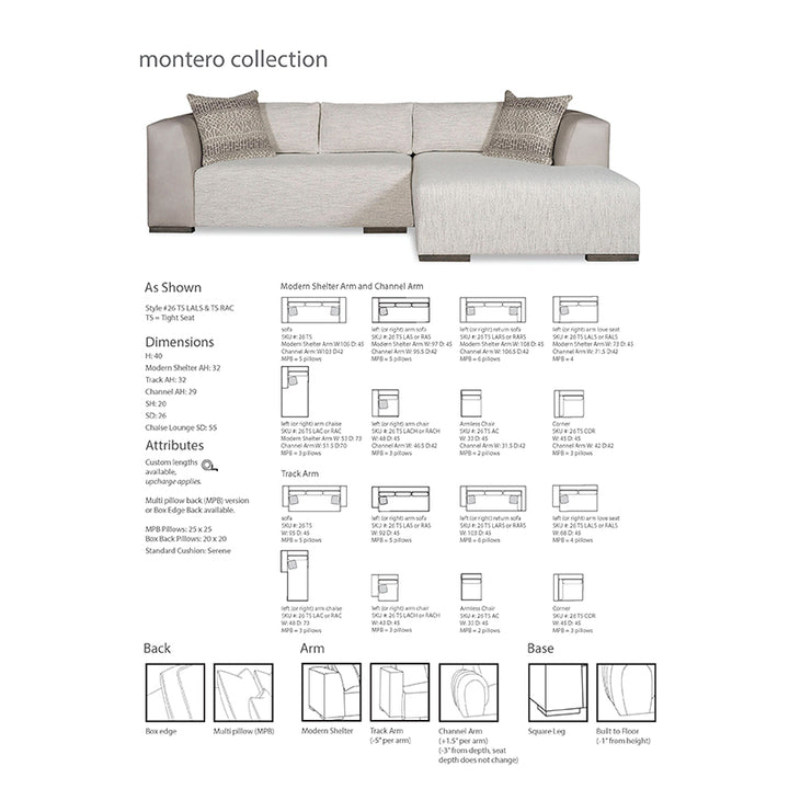 Montero Tight Seat Sectional