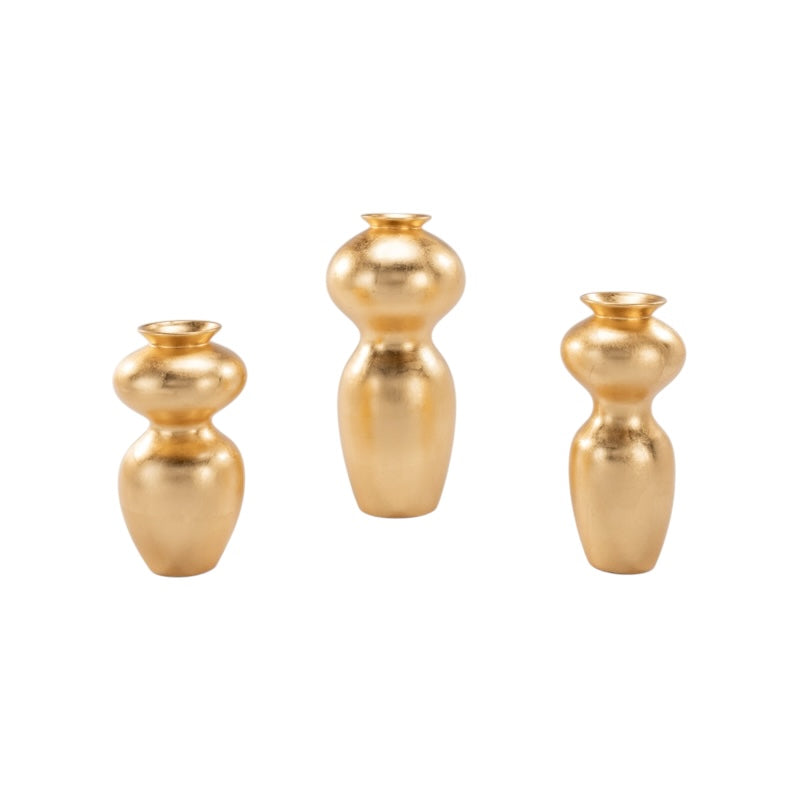 Gold Leaf Vases
