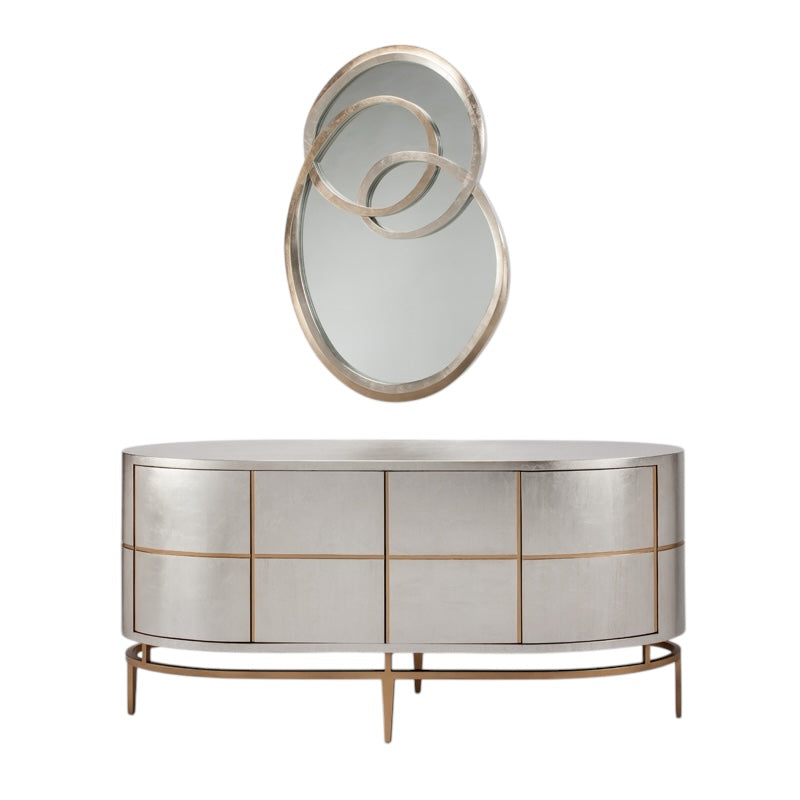 Silver Abstract Mirror