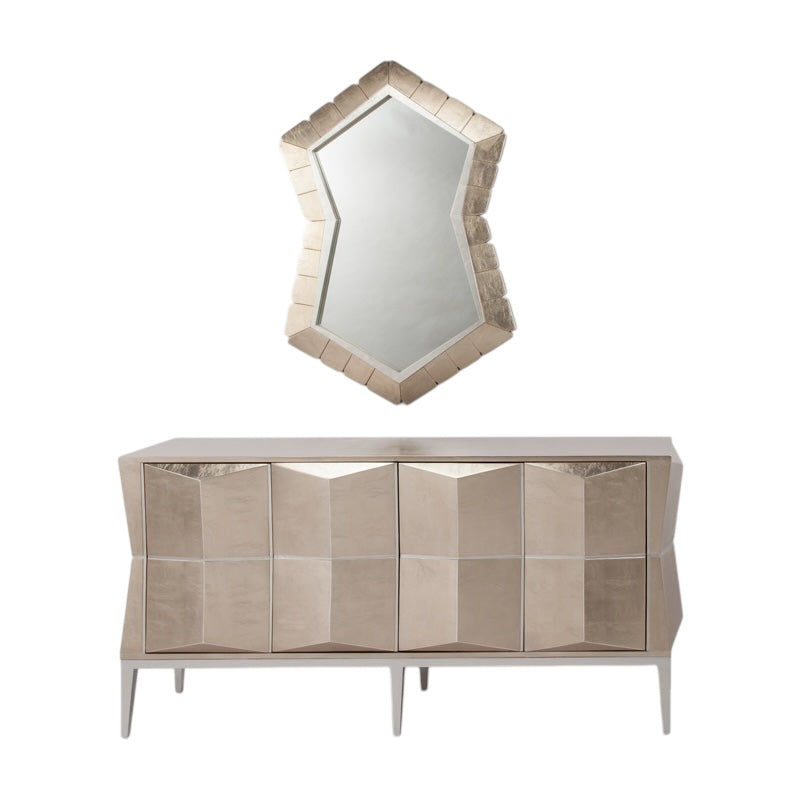 Champagne Silver Trim Mirror