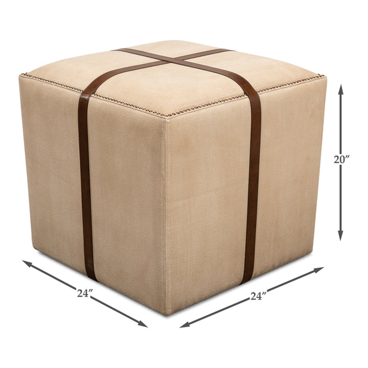 Strap Canvas & Leather Stool