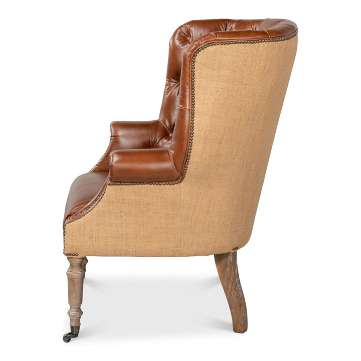 Welsh Leather & Jute Chair