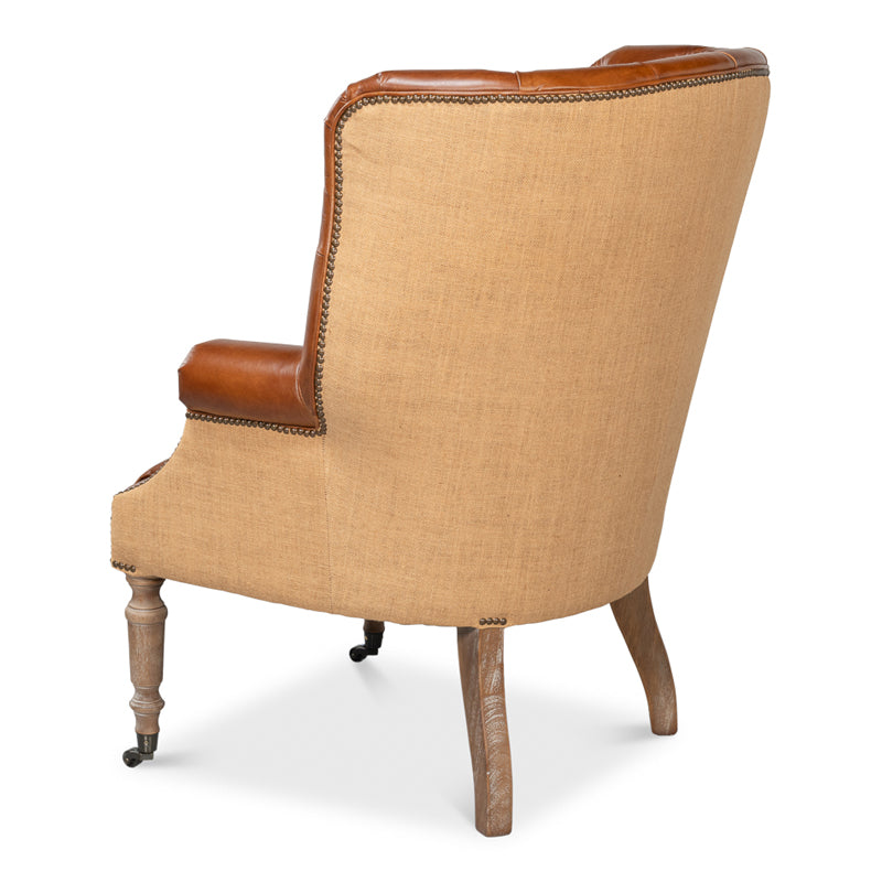 Welsh Leather & Jute Chair