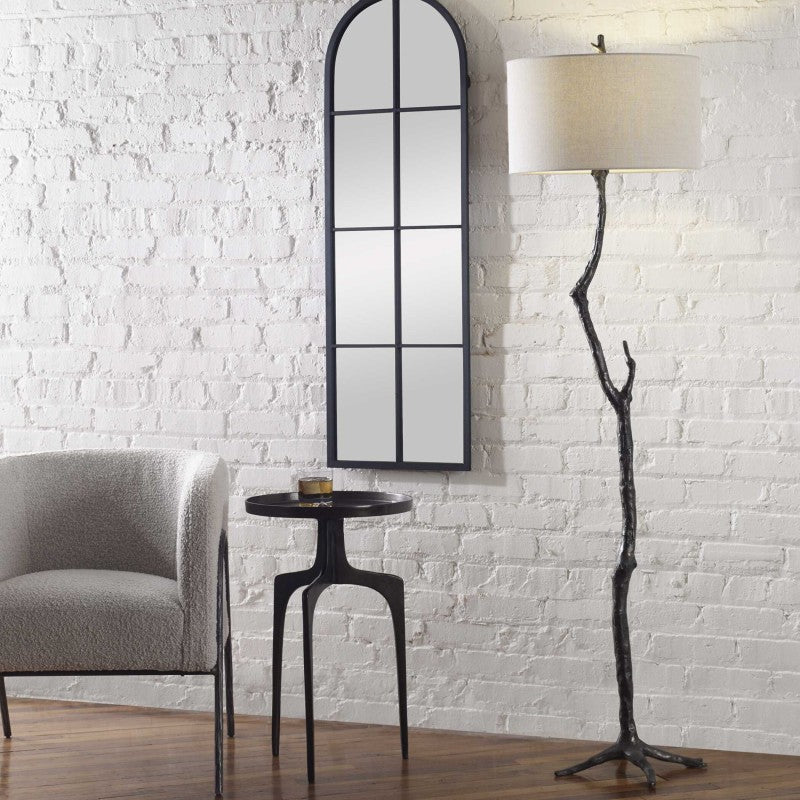 Spruce - Rustic Floor Lamp - Black