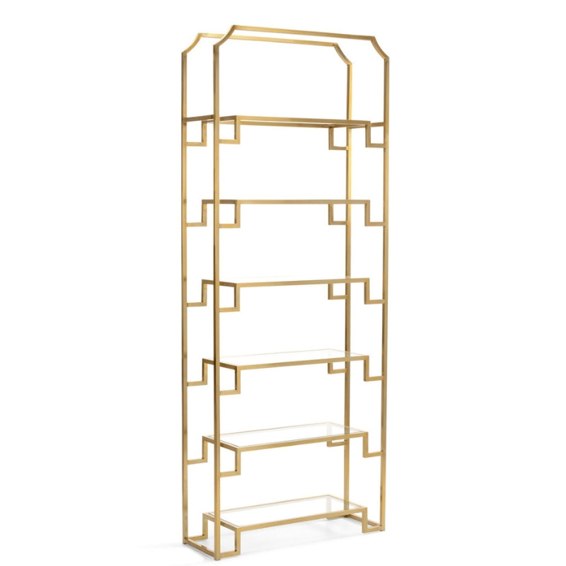 Hampton Shelf Unit  - Brass