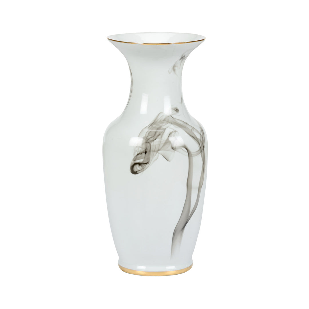 White Cinder And Smoke Vase (Lg)