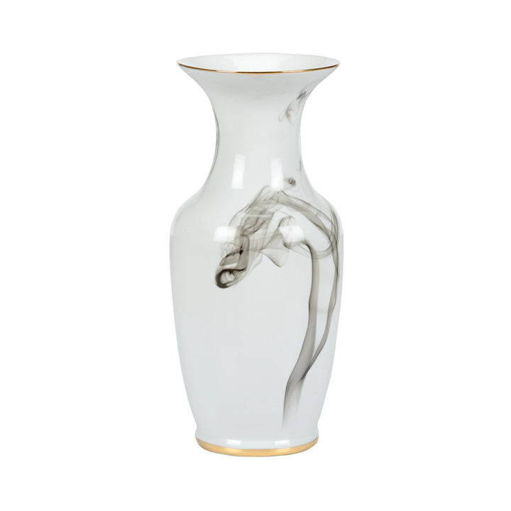 White Cinder And Smoke Vase (Lg)